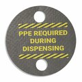 Pig Absorbent Barrel Top Safety Message Mat w Poly Backing, 25PK SGN1210